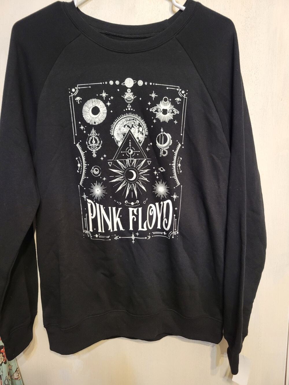 PINK FLOYD HYBRID Apparel Blue Sweatshirt Crew Size medium BLACK WHITE NEW